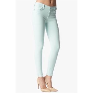 7 for all mankind- skinny ankle jeans- mint green